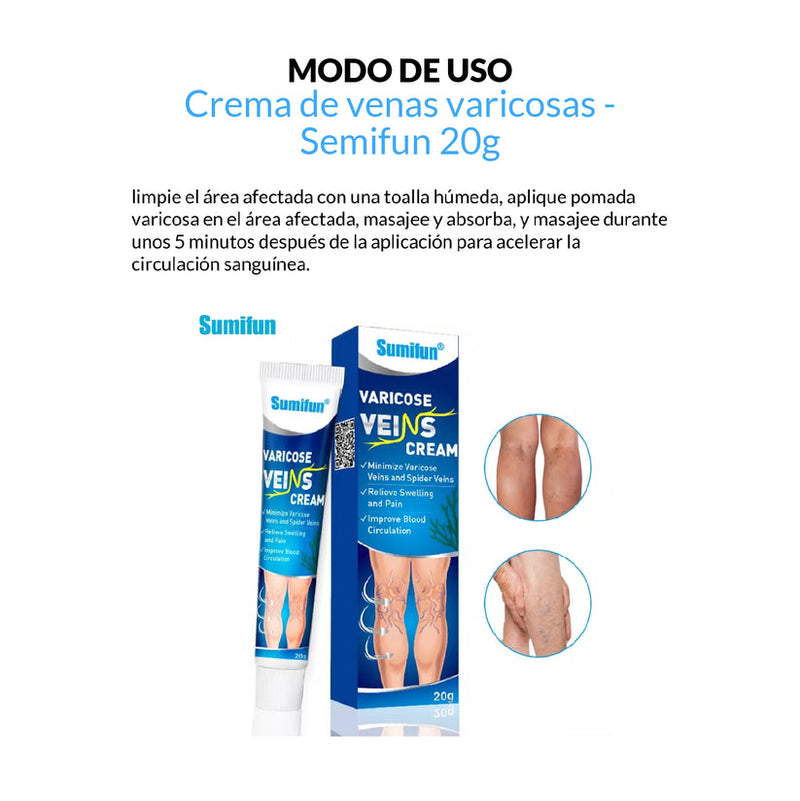 Crema para venas varicosas