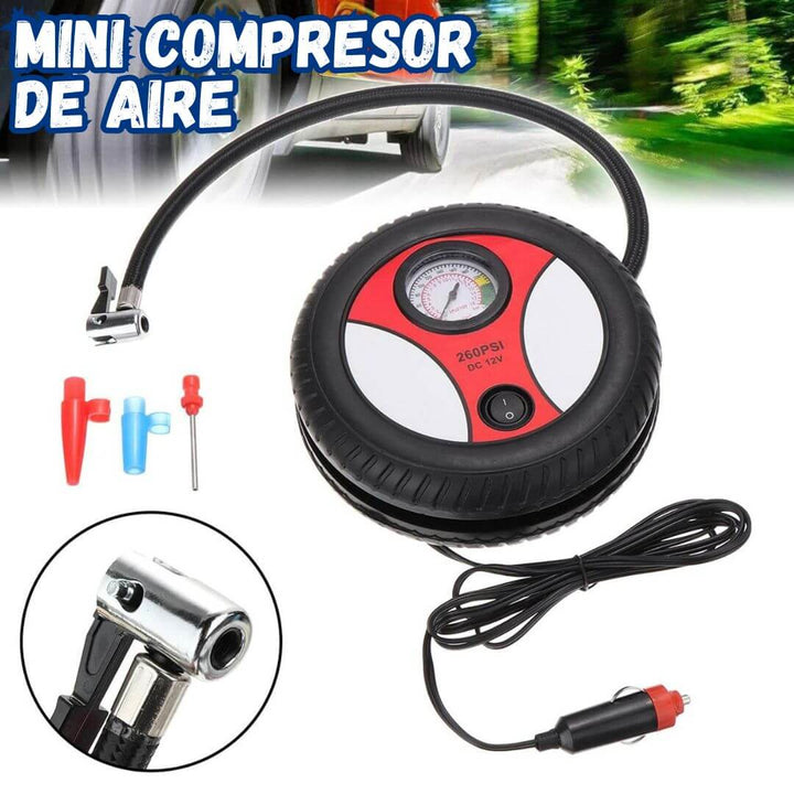 🚗COMPRESOR INFLADOR DE AIRE🚗 CON LINTERNA INCLUIDA