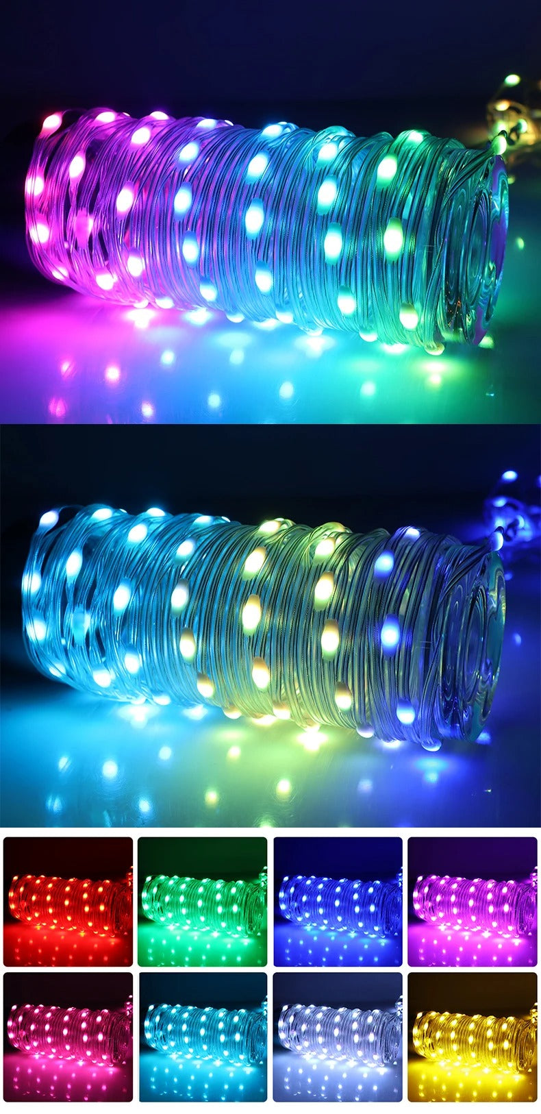 🔥(CYBER OFERTA 2X1)🔥 LUCES NAVIDEÑAS LED RGB INTELIGENTES🎁✔️